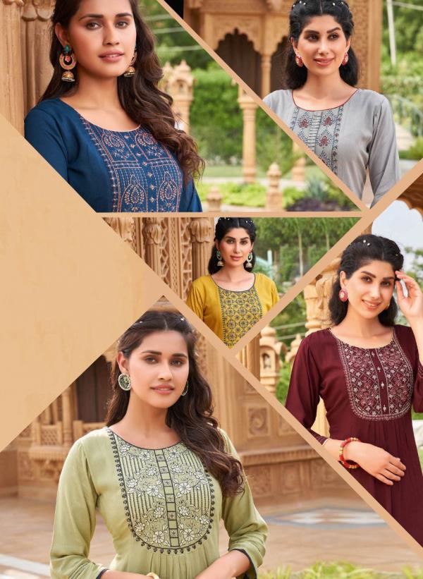 Ikw Noor Vol 1 Rayon Viscose Designer Kurti Collection